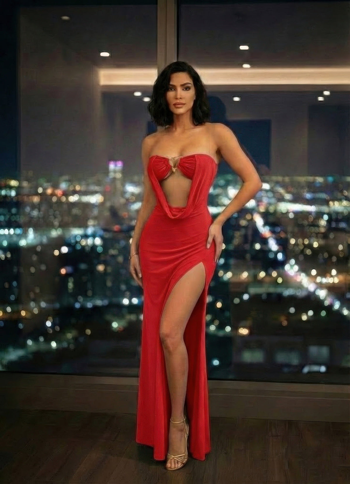 Dress,floor-length Evening Gown Maxi Dress-0