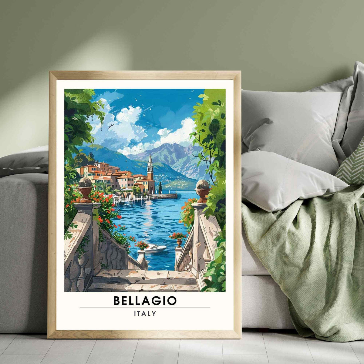 Affiche Bellagio | Impression Bellagio, italie | Affiche Lac de Côme-1